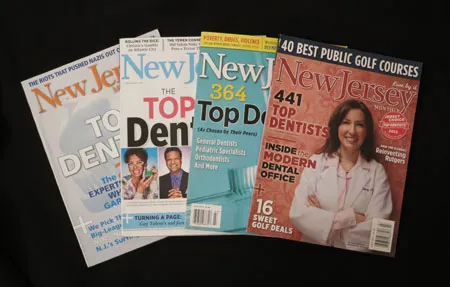 Four New Jersey Monthly Top Dentists magazines