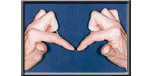 hands showing proper flossing technique